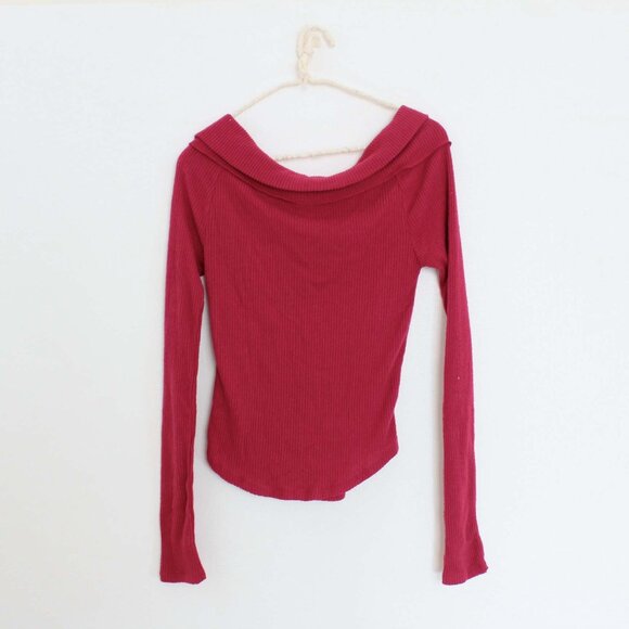 Free People Hot Stuff V Neck Ribbed Layering Top - Picture 4 of 4